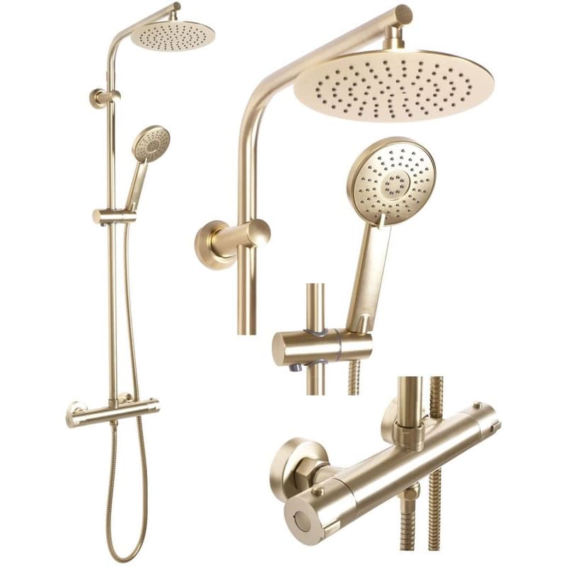 REA - Sprchová sada s termostatom Bliss brush gold REA-P8413