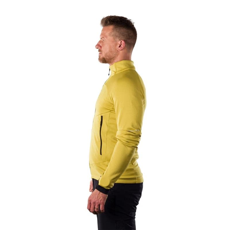 Pánska turistická flisová mikina so zipsom NORTHFINDER JACINTO-520mustard 3