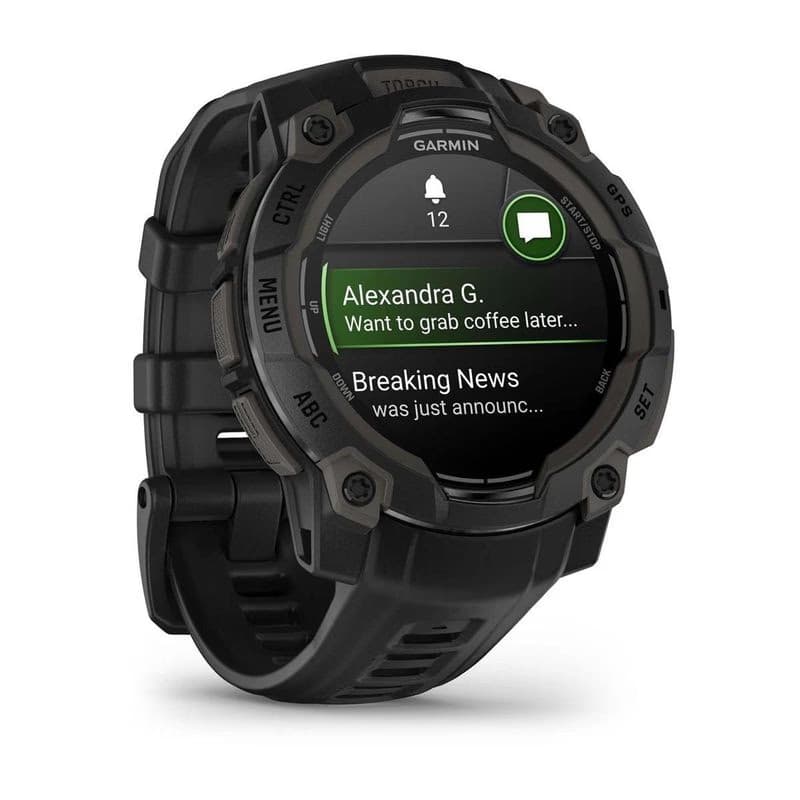 Garmin Instinct 3 – 45 mm, AMOLED, Čierne s čiernym pásikom 3