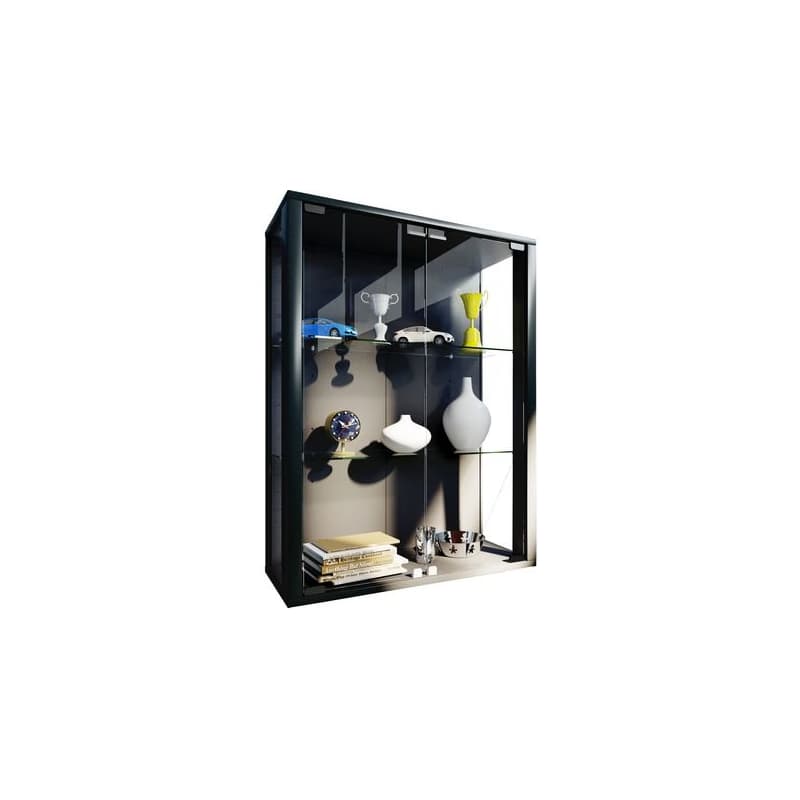 Nástenná vitrína Udina, čierna