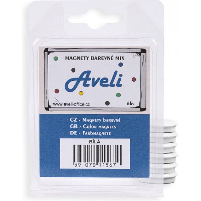 Set magnetov AVELI, biela farba 6