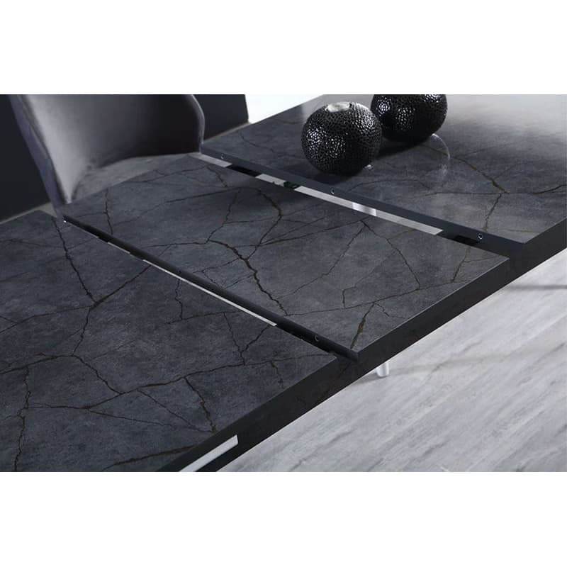 Extendable Dining Table Toskana - Anthracite, White 3