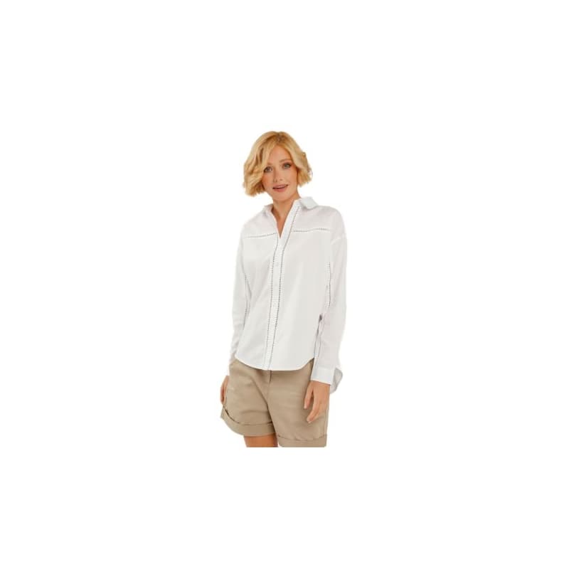 Dámska košeľa s dlhým rukávom VOLCANO LAUREL-100-WHITE 1