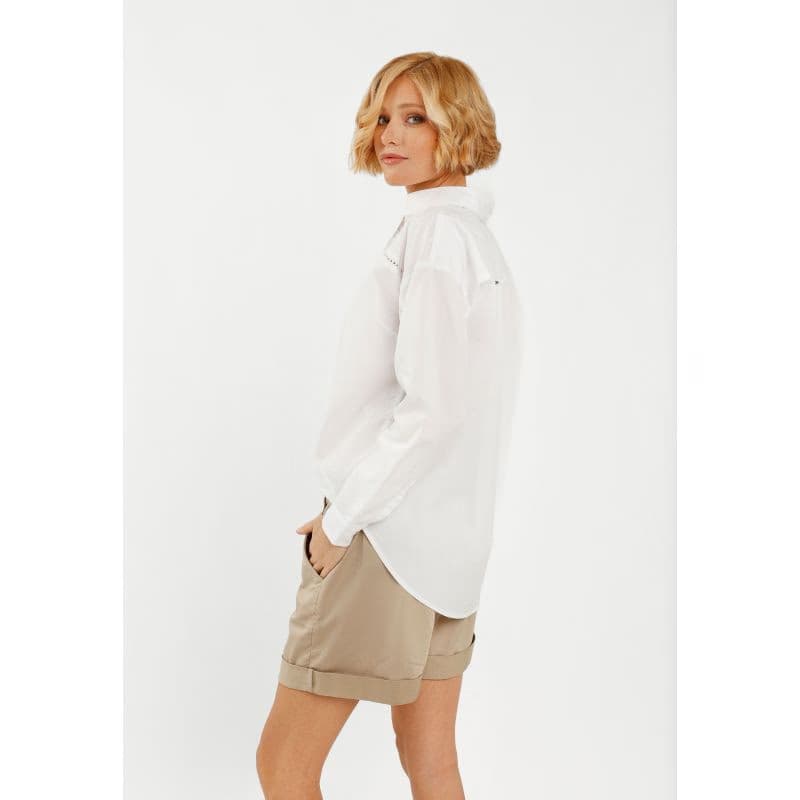 Dámska košeľa s dlhým rukávom VOLCANO LAUREL-100-WHITE 4