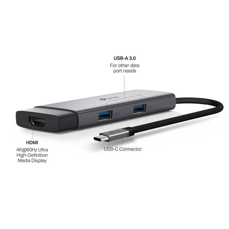 TP-Link UH5020C USB-C hub 5v1 (2x USB3.2Gen1, 2xUSB-C3.2Gen1, 1xHDMI, PD 100W) 3