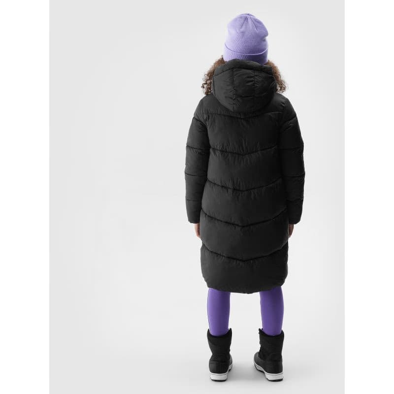 Dievčenská bunda 4F JUNIOR DOWN JACKET-JAW23TDJAF268-21S-BLACK 5