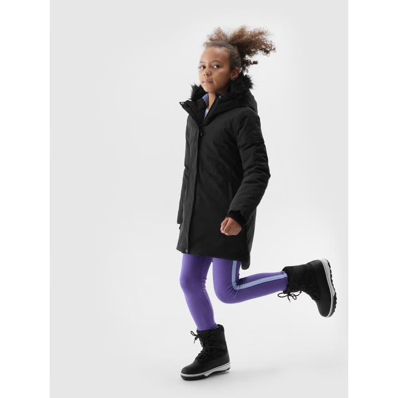 Dievčenská bunda 4F JUNIOR DOWN JACKET-JAW23TDJAF268-21S-BLACK 6