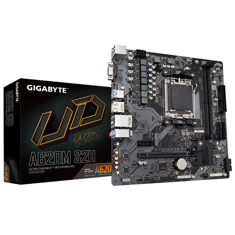 GIGABYTE MB Sc AM5 A620 S2H, AMD A620, 2xDDR5, 1xDP, 1xHDMI, 1xD-Sub