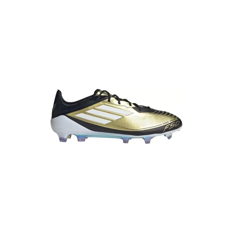 Pánske futbalové kopačky outdoorové ADIDAS F50 Elite Messi M FG gold metallic cloud white core black