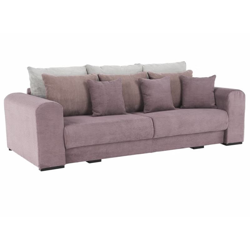 KONDELA Gilen Big Sofa rozkladacia pohovka s úložným priestorom fialová / staroružová / béžová