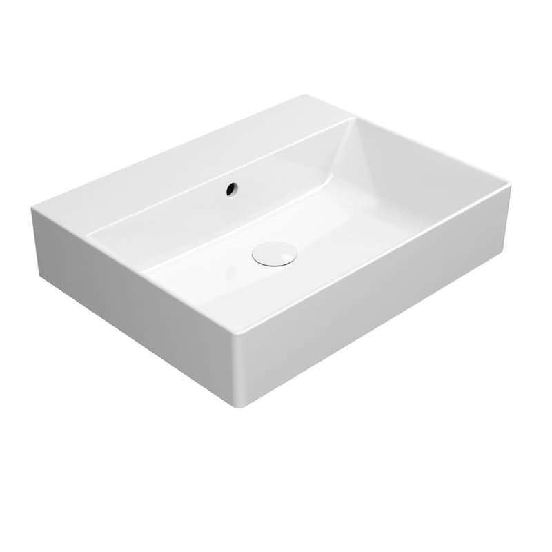 GSI - KUBE X keramické umývadlo 60x47cm, bez otvoru, biela ExtraGlaze 9431011 1