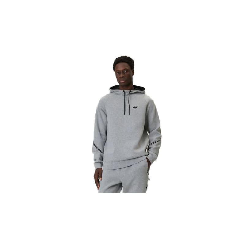 Pánska mikina s kapucňou 4F SWEATSHIRT M2238-27M-COLD LIGHT GREY MELANGE 1