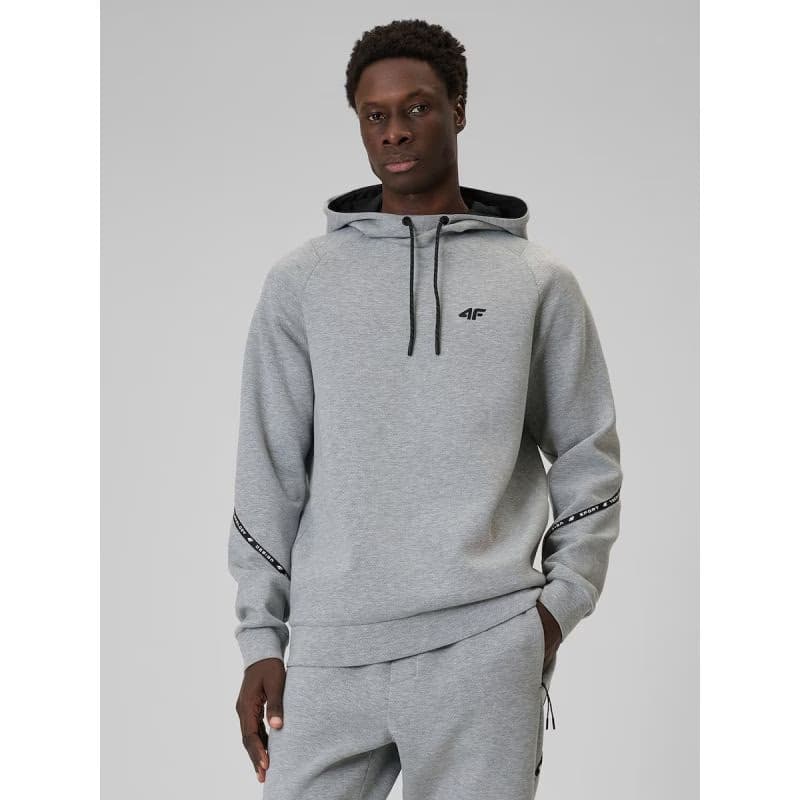 Pánska mikina s kapucňou 4F SWEATSHIRT M2238-27M-COLD LIGHT GREY MELANGE 2