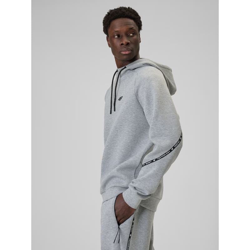 Pánska mikina s kapucňou 4F SWEATSHIRT M2238-27M-COLD LIGHT GREY MELANGE 3