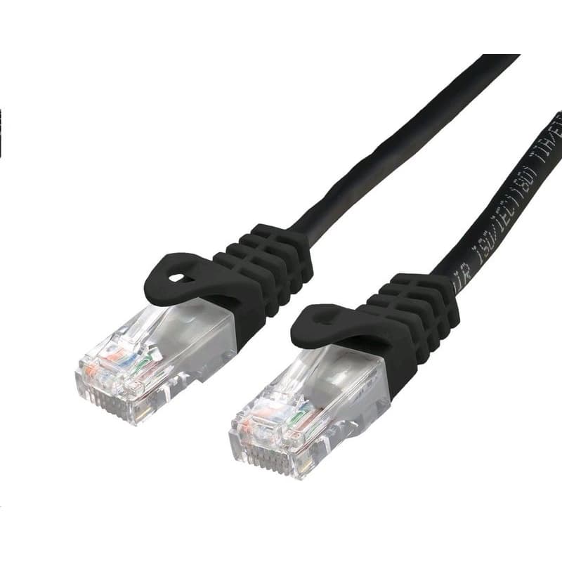 C-TECH Kábel patchcord Cat6, UTP, čierny, 0,25m 1