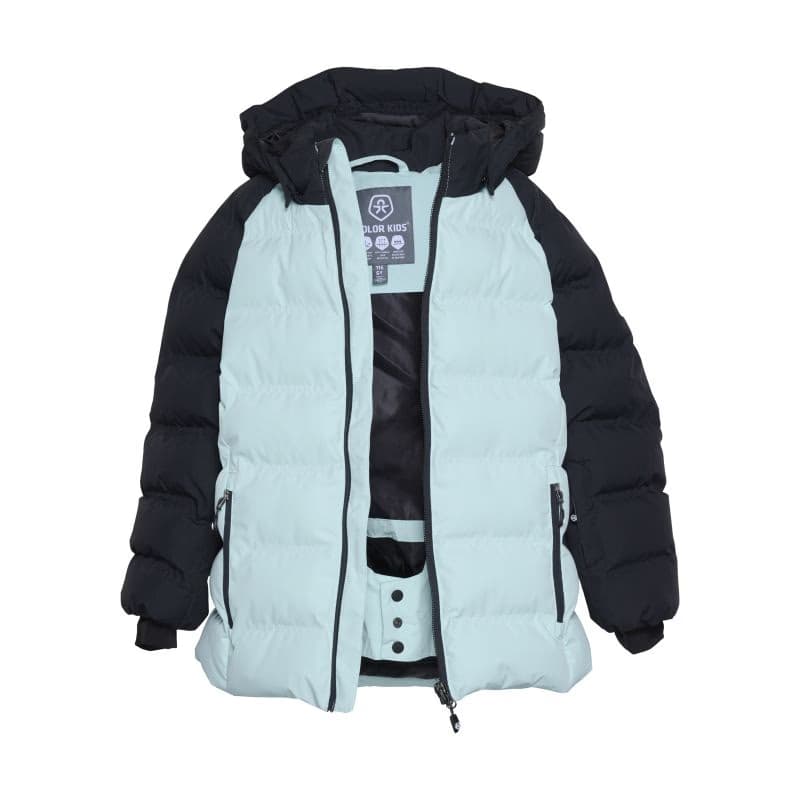 Dievčenská lyžiarska bunda COLOR KIDS Ski Jacket - Quilt, aqua esque 3