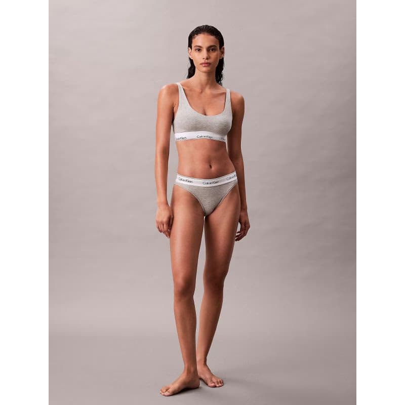 Dámska podprsenka CALVIN KLEIN Lightly Lined Bralette Icon Cotton Modal grey heather 3