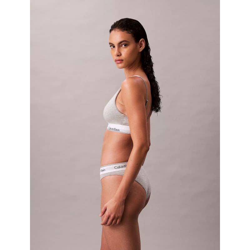 Dámska podprsenka CALVIN KLEIN Lightly Lined Bralette Icon Cotton Modal grey heather 4
