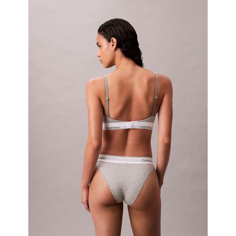 Dámska podprsenka CALVIN KLEIN Lightly Lined Bralette Icon Cotton Modal grey heather 5