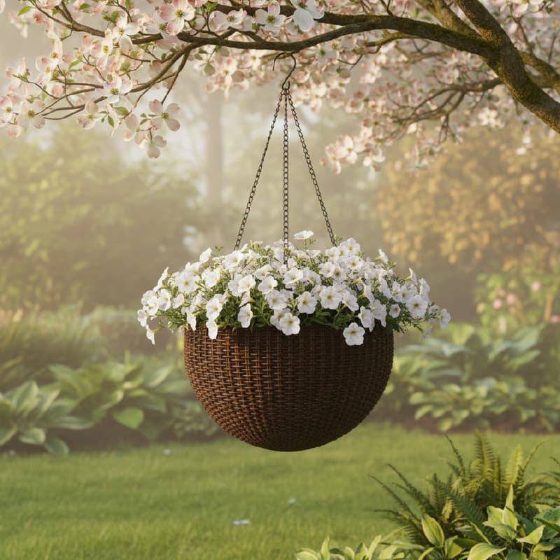 KETER Kvetináč Hanging GLOBE | hnedá 1