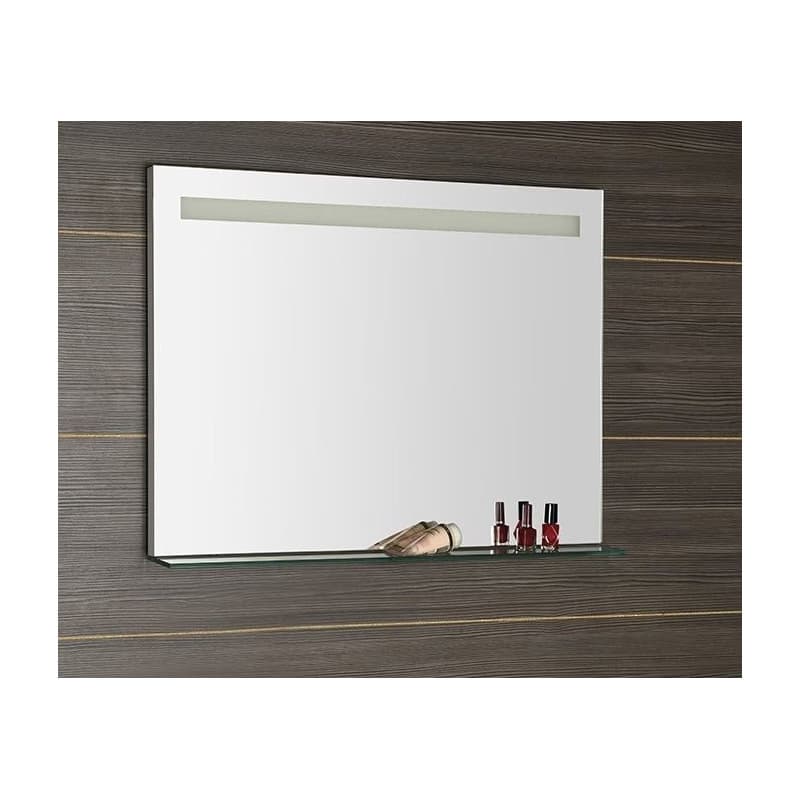 SAPHO - BRETO zrkadlo  s LED osvetlením a policou 80x60,8cm BT080 5