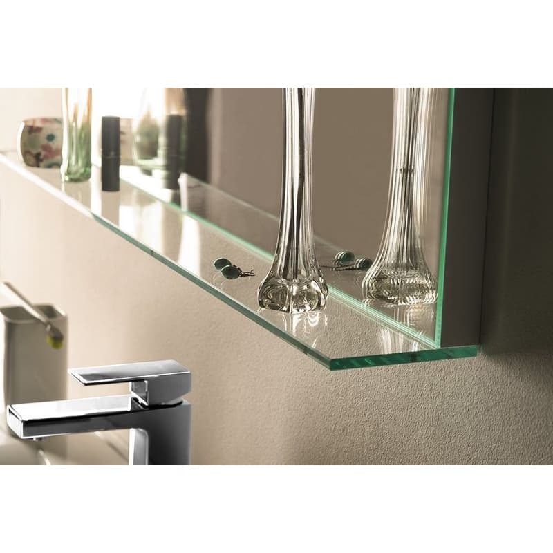 SAPHO - BRETO zrkadlo  s LED osvetlením a policou 80x60,8cm BT080 6