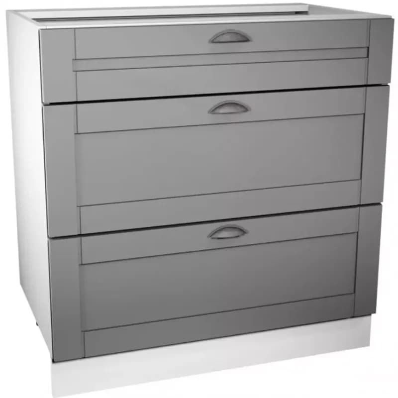 Kuchynská skrinka Linea D80S3 grey 1