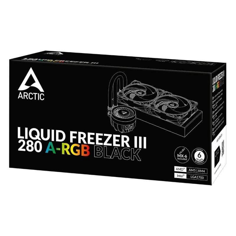 ARCTIC Vodný chladič Liquid Freezer III 280 ARGB, 2x140mm, AM5, LGA1851, čierna 6