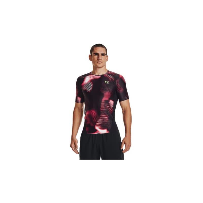 Pánske kompresné tričko s krátkym rukávom UNDER ARMOUR UA IsoChill Prtd Comp SS-BLK-1374077-001 1