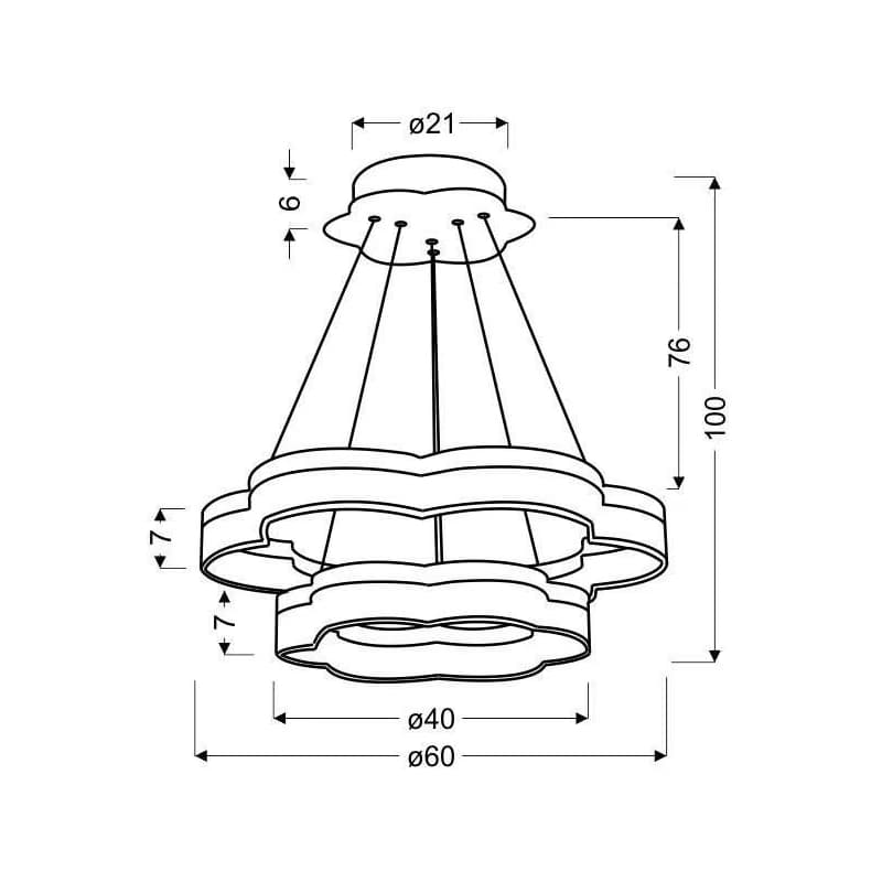 Závesné svietidlo CLOUD LED Candellux 2