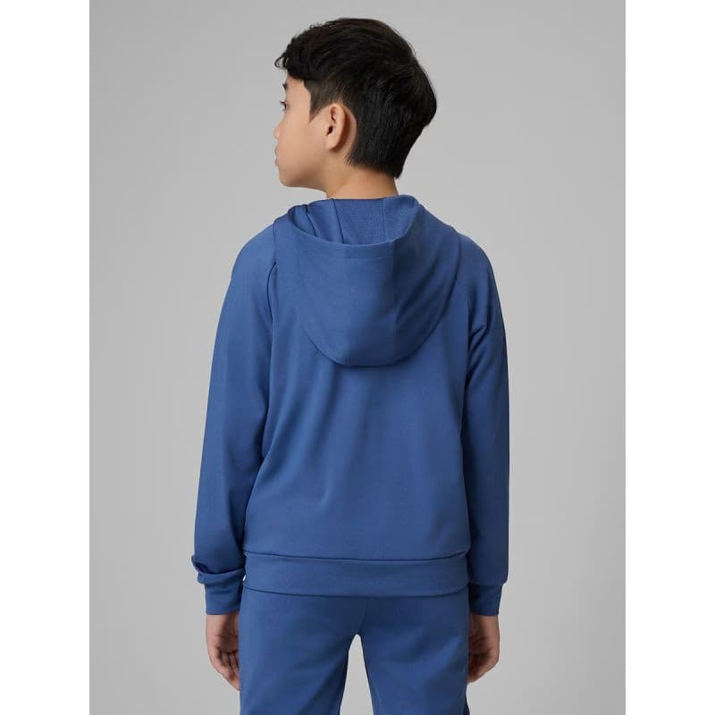 Chlapčenská tréningová mikina so zipsom 4F JUNIOR SWEATSHIRT FNK M690-31S-NAVY 4
