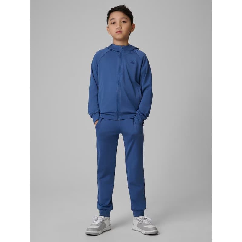 Chlapčenská tréningová mikina so zipsom 4F JUNIOR SWEATSHIRT FNK M690-31S-NAVY 5