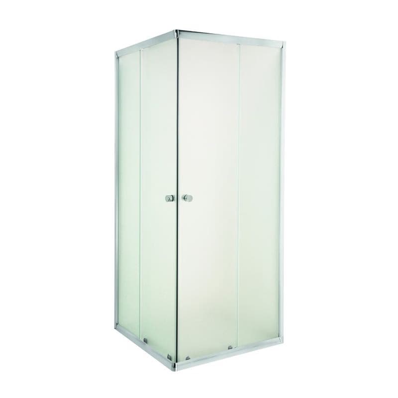 INVENA - Sprchovací kút štvorec PARLA, profil: chróm, sklo frosted 90x90 AK-48-191-O