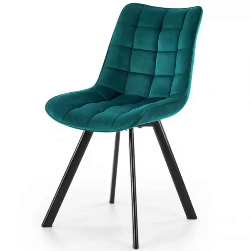Stolička K332 Velvet/Kov tyrkysová