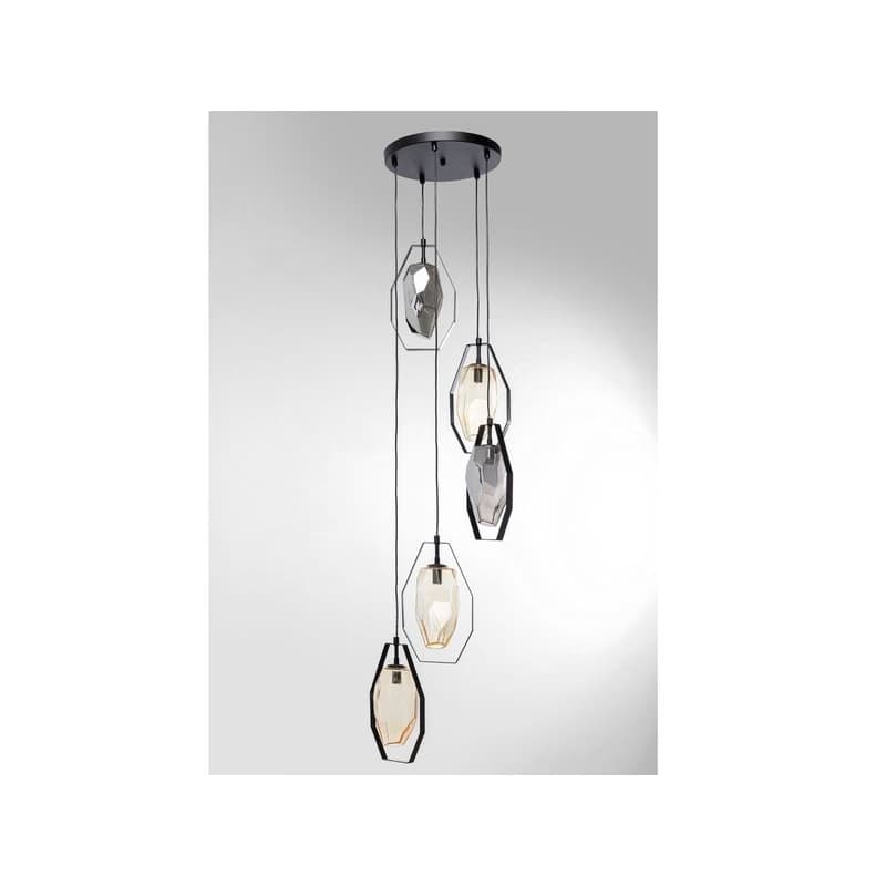 Diamond Spiral visiaca lampa čierna
