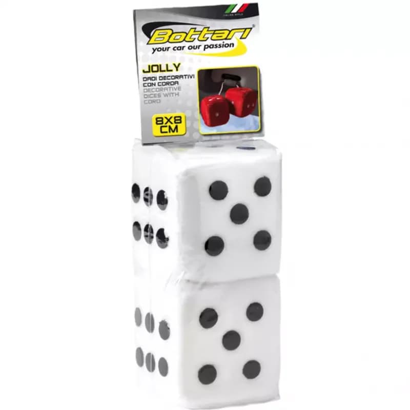 Dekorácia kocky Jolly biele 8x8 cm 2 ks 1