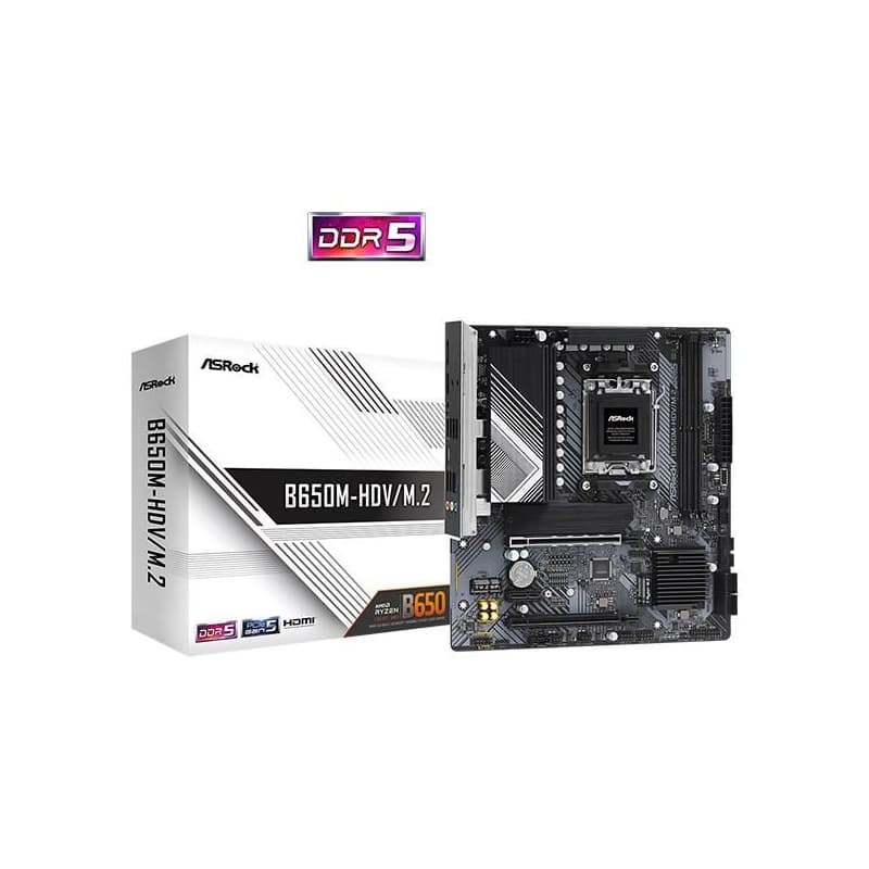 ASRock MB Sc AM5 B650M-HDV/M.2, AMD B650, 2xDDR5, 1xDP, 1xHDMI, mATX 1