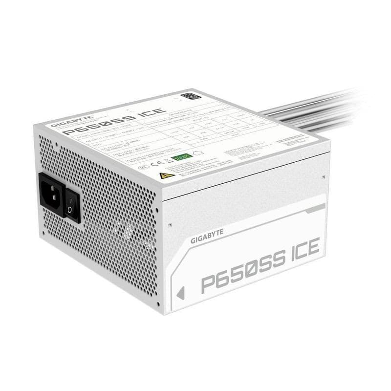 GIGABYTE zdroj P650SS ICE, 650W, 80+ Silver, 120mm, ATX 3.0, biela 4