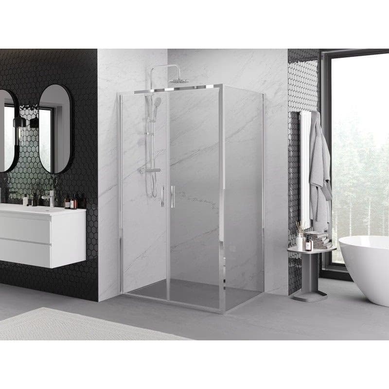 MEXEN/S - Exo sprchovací kút dvere krídlové 80 x 100, transparent, chróm 814-080-100-01-00 2