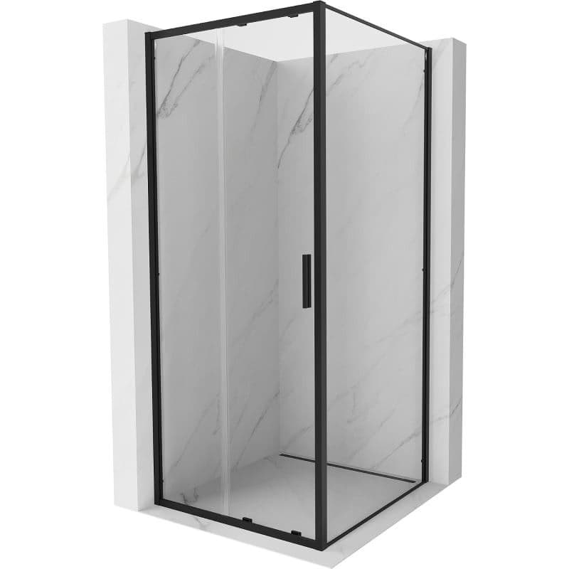 MEXEN/S - Exo sprchovací kút, posuvné dvere 100 x 100, transparent, čierna 8151-100-100-70-00 1