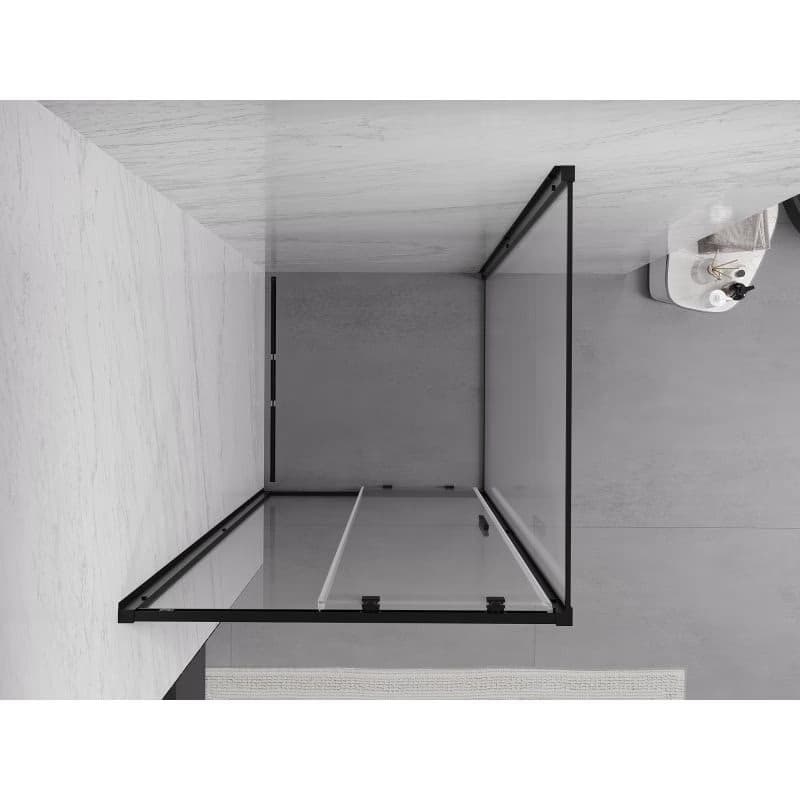 MEXEN/S - Exo sprchovací kút, posuvné dvere 100 x 100, transparent, čierna 8151-100-100-70-00 5