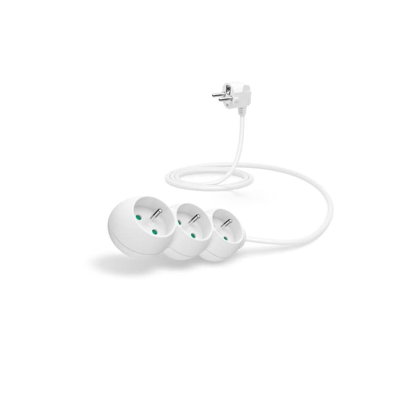 CONNECT IT predlžovací kábel 230 V, 3 zásuvky, 1,5 m, bez vypínača (biely)