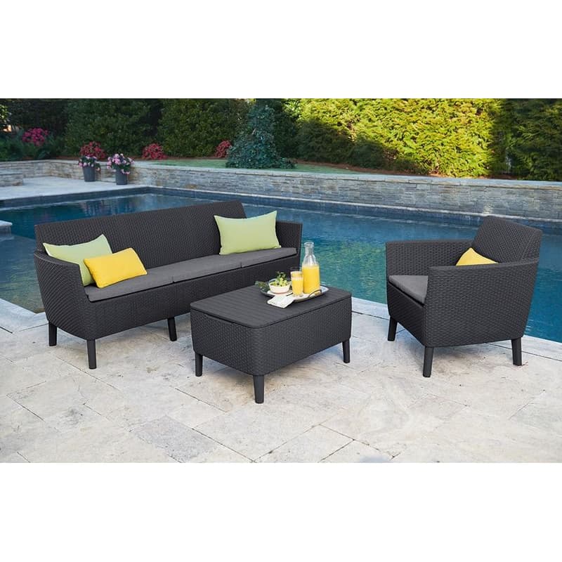 KETER Záhradný set SALOMON 3 seater | grafit 2