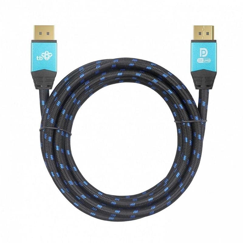 TB opletaný kábel DisplayPort 2.1, 2m 1