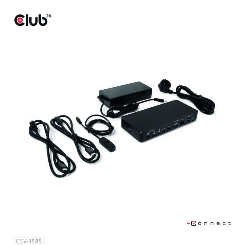 Club3D Dokovacia stanica USB-C 10v1, 1xDP, 1xHDMI, 3xUSB-C, 3xUSB, 1xRJ45, 1x3.5mm, čierna 6