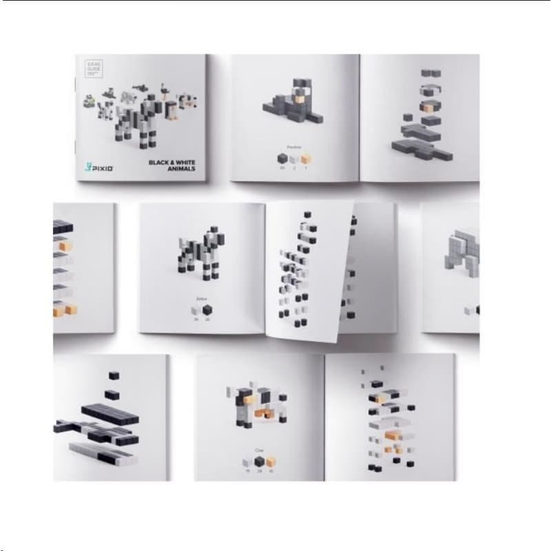 PIXIO Black & White Animals magnetická stavebnica 5