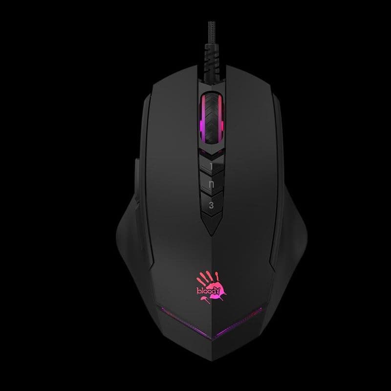 A4tech Bloody Myš V8M Max, podsvietená herná myš, 12000 DPI, USB, Čierna 1