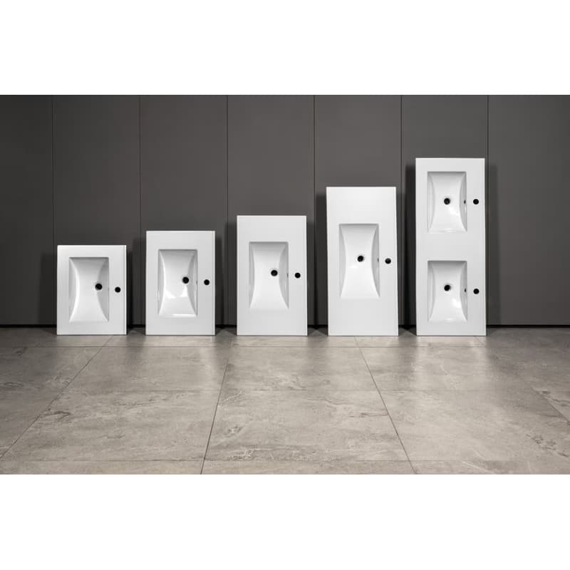 SAPHO - SLIM keramické dvojumývadlo 120x46,5cm, biela 1601-120 5