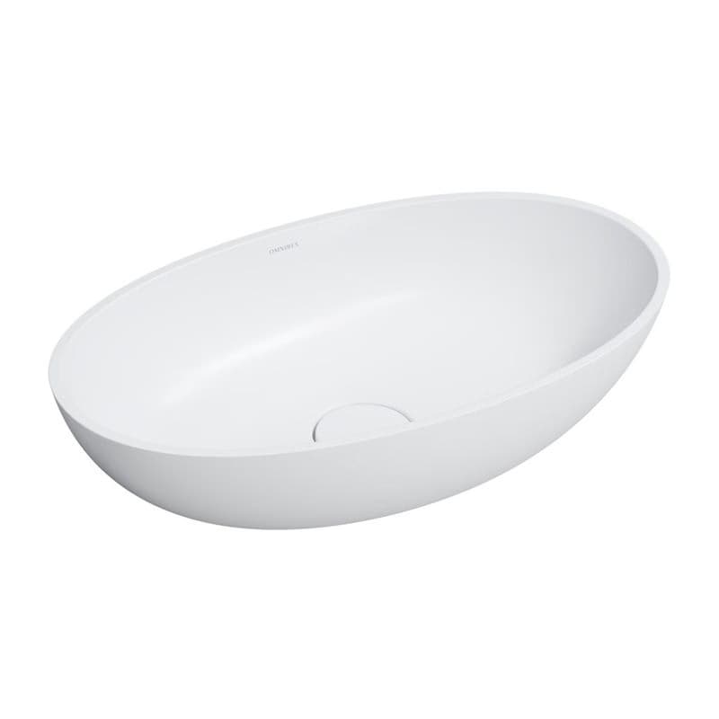 OMNIRES - SHELL M+ umývadlo na dosku, 60 x 35 cm biela mat /BM/ SHELLUNBM