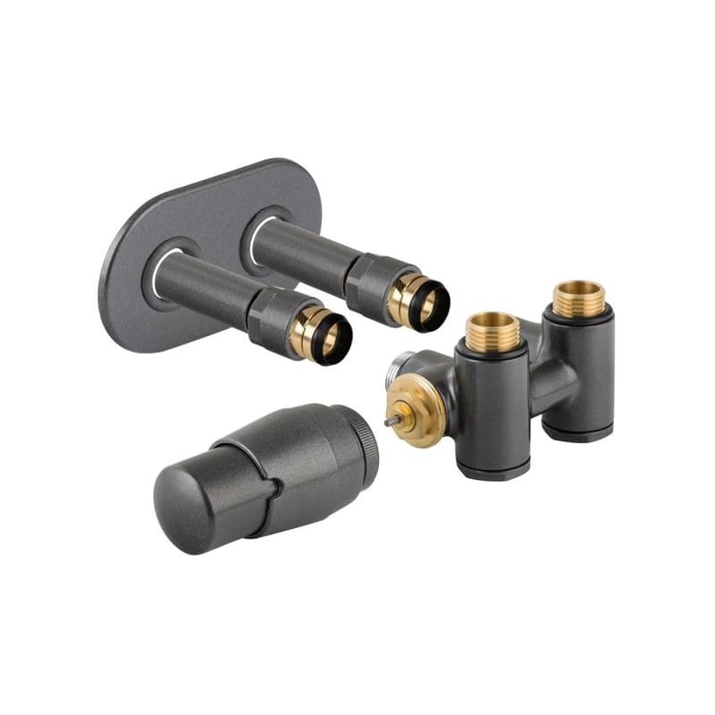 HOPA - THERMCOMB-SET, stredový ventil (Z4K) s pripojením pre elektrickú tyč - Farba - Anthracite, Variant - Ľavá RDTHERMCOMSETLA 1